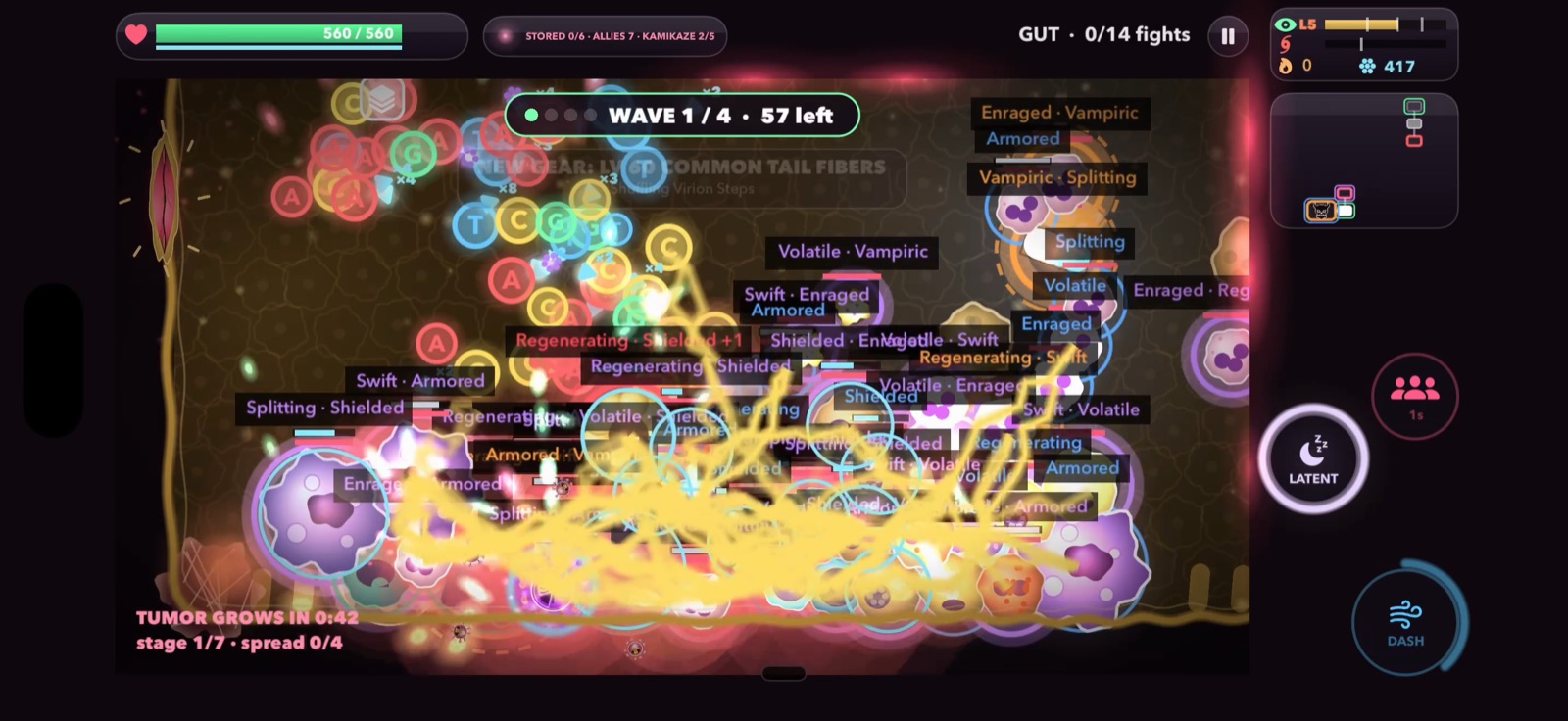 An immune response in the Gut