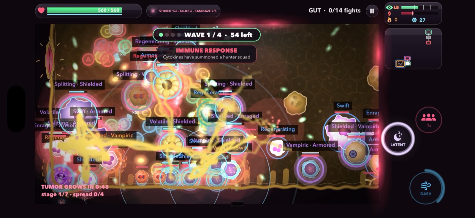 An immune response summons a hunter squad